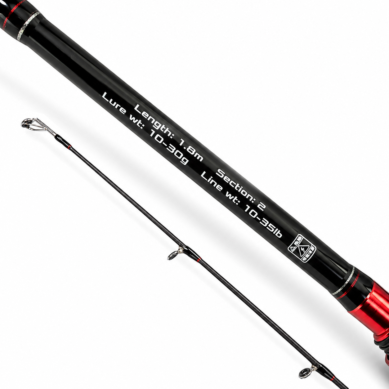 Eurocatch Baitcaster-Set 1,80 m | inkl. 200 m geflochtene Schnur | Rolle + Rute + Schnur