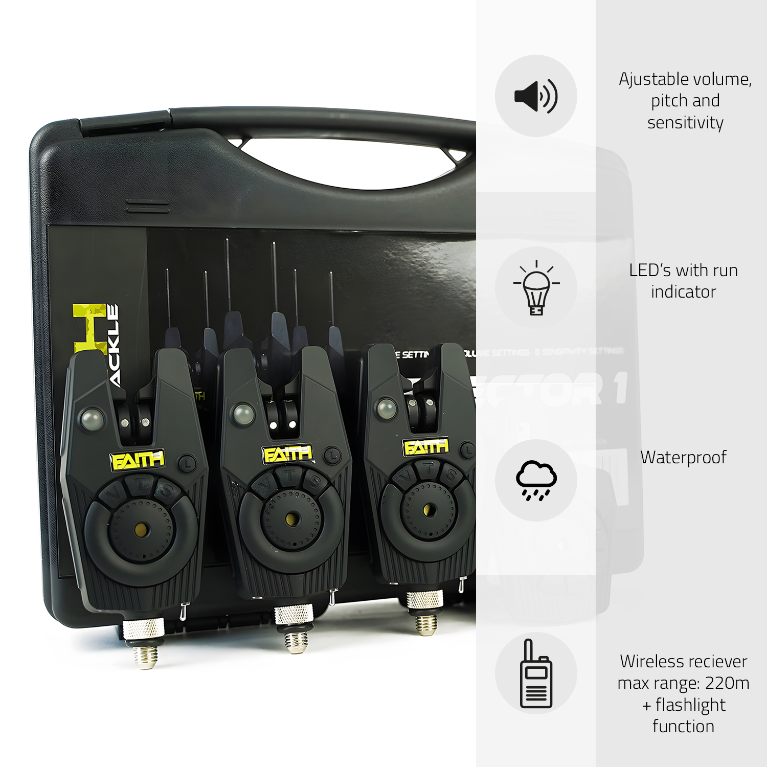 X2 Rodpod - Set - 3 Rod Deluxe - Transformer Rodpod - Inkl. 3 Bissanzeiger - 3 Swinger - Grün