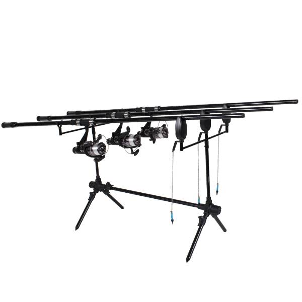 Fish-Xpro Improve Mega Carp Set 3-Ruten – 3 Ruten – Rollen – Karpfenkescher – Rod Pod – Bissanzeiger – Abhakmatte – Futteral