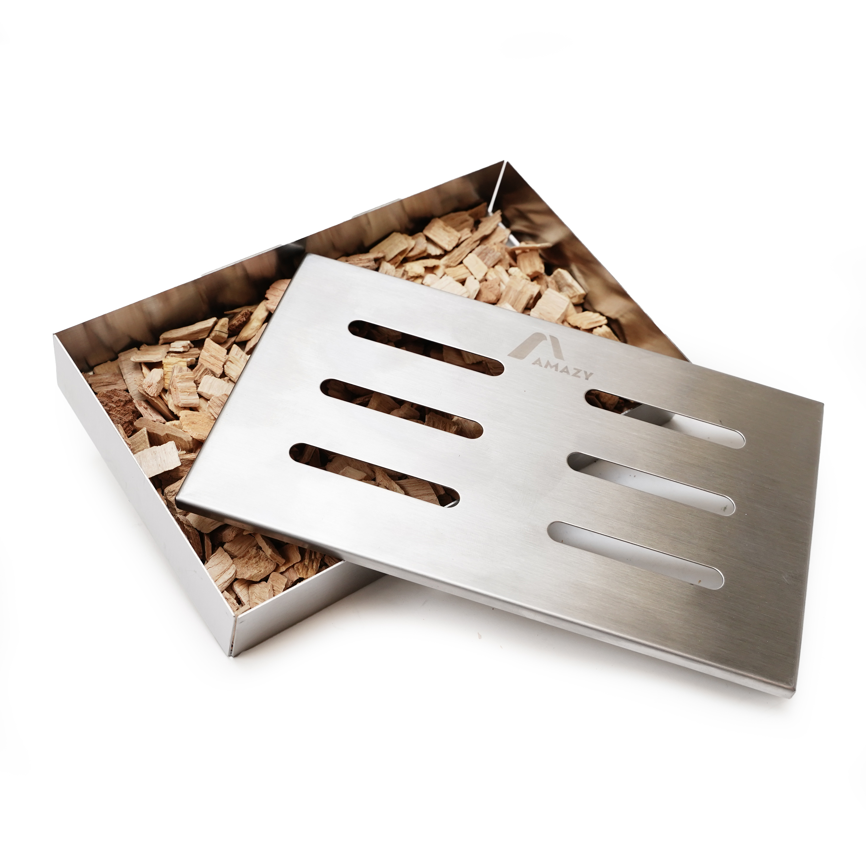 Eurocatch Räuchermehl Set mit Edelstahl Räucherbox – Komplett mit 3 x 4L Räuchermehl