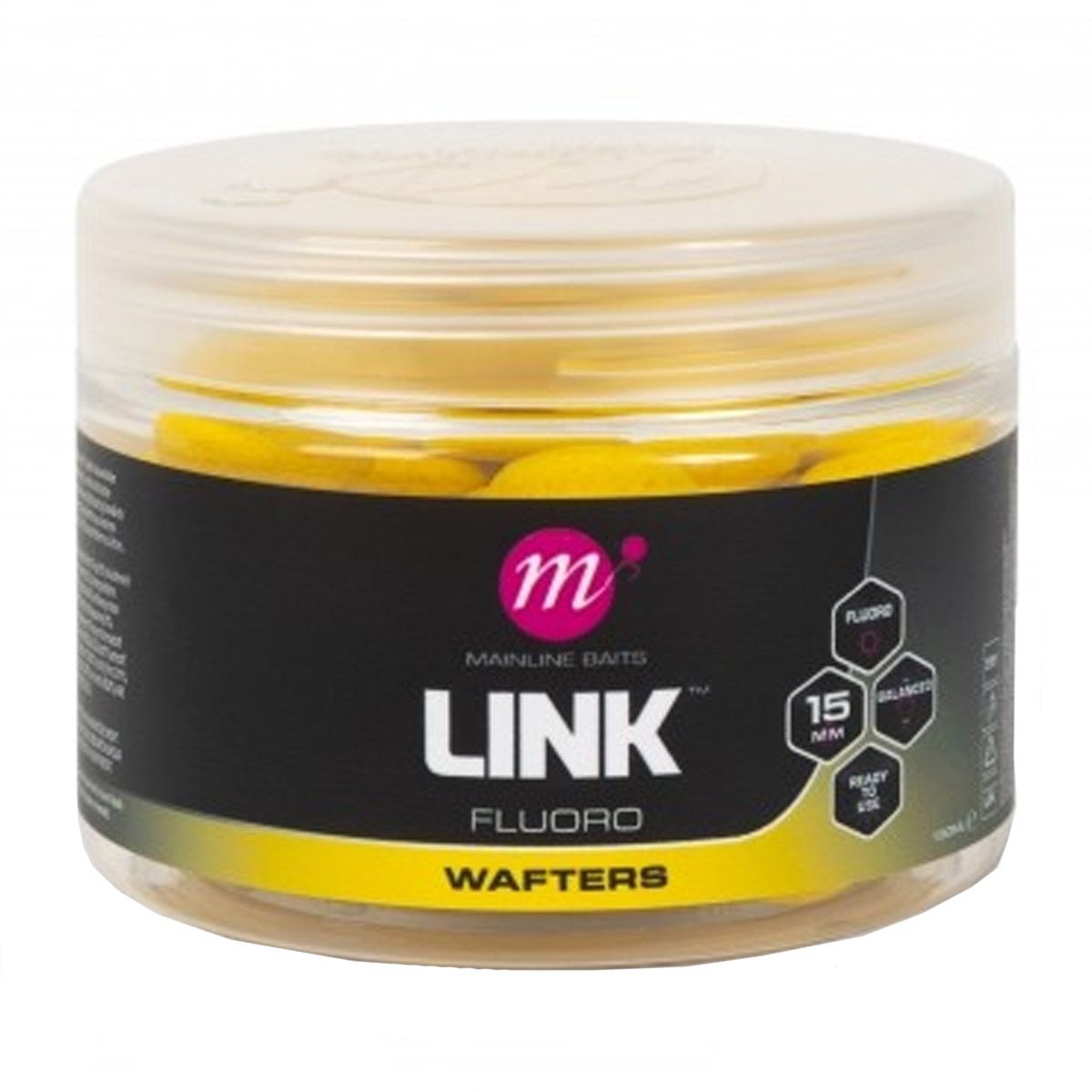 Mainline Fluoro Wafters Link - 15 mm - Yellow