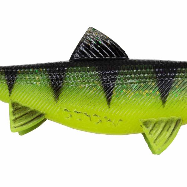 Senshu Real Fin Shad 12 | Glänzender Tiger | 12cm | 13g | 3 Stück
