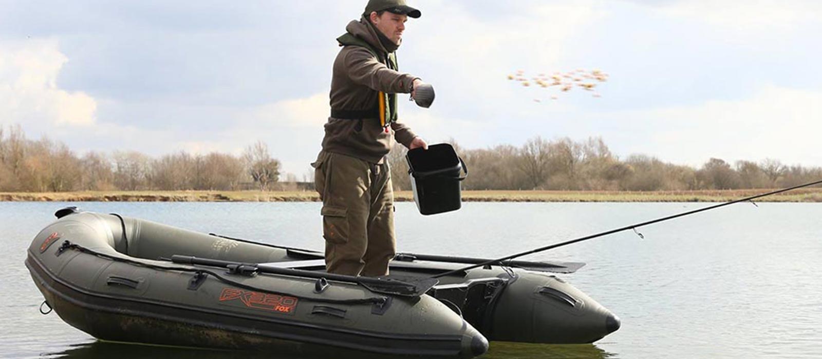 Anfüttern vom Schlauchboot aus