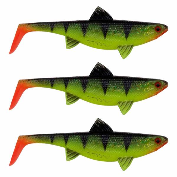 Senshu Real Fin Shad 12 | Glänzender Tiger | 12cm | 13g | 3 Stück