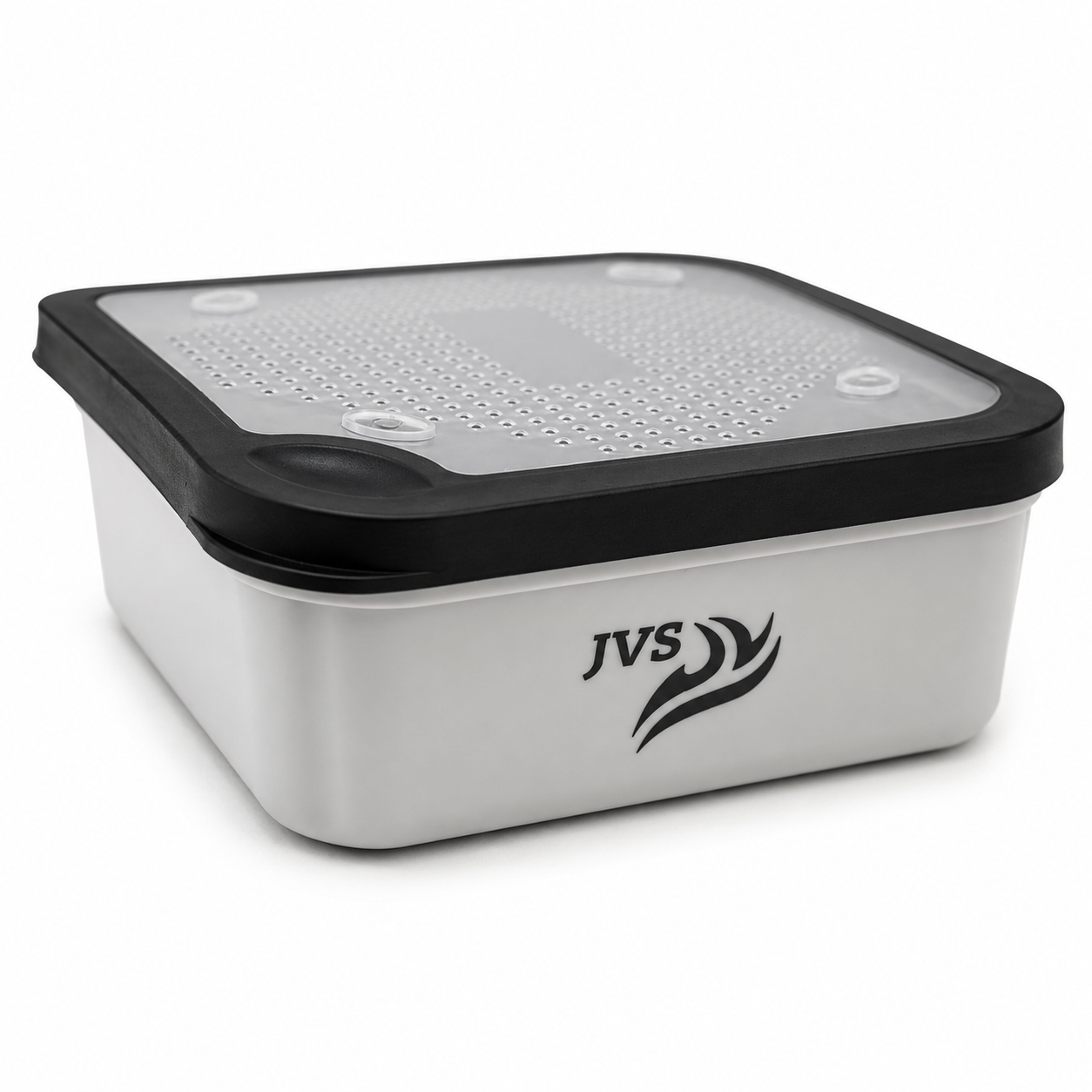 JVS Madenbox mit Gummidichtung – inklusive Pellet-Sieb – flach