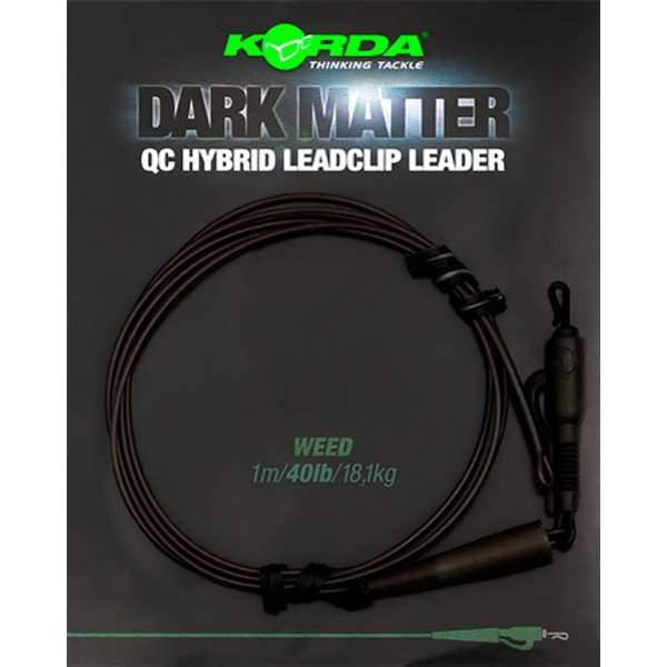 Korda Dark Matter Leader QC Hybrid Clip | Unkraut | 40 Pfund | 50cm