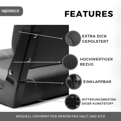 Waterside - Luxus High Back - Bootssitz - Adam - Dark Series