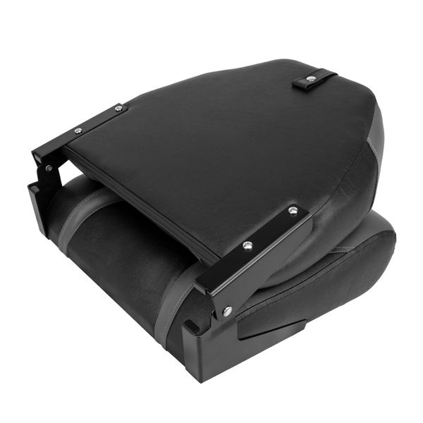Waterside Luxus Bootssitz mit hoher R√ºckenlehne | Schwarz/Grau | Bootssitz