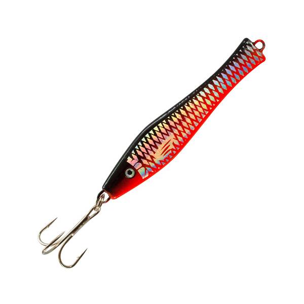 Team Deep Sea Spitzkopf Holograph Pilker | 100g | Rot/Schwarz