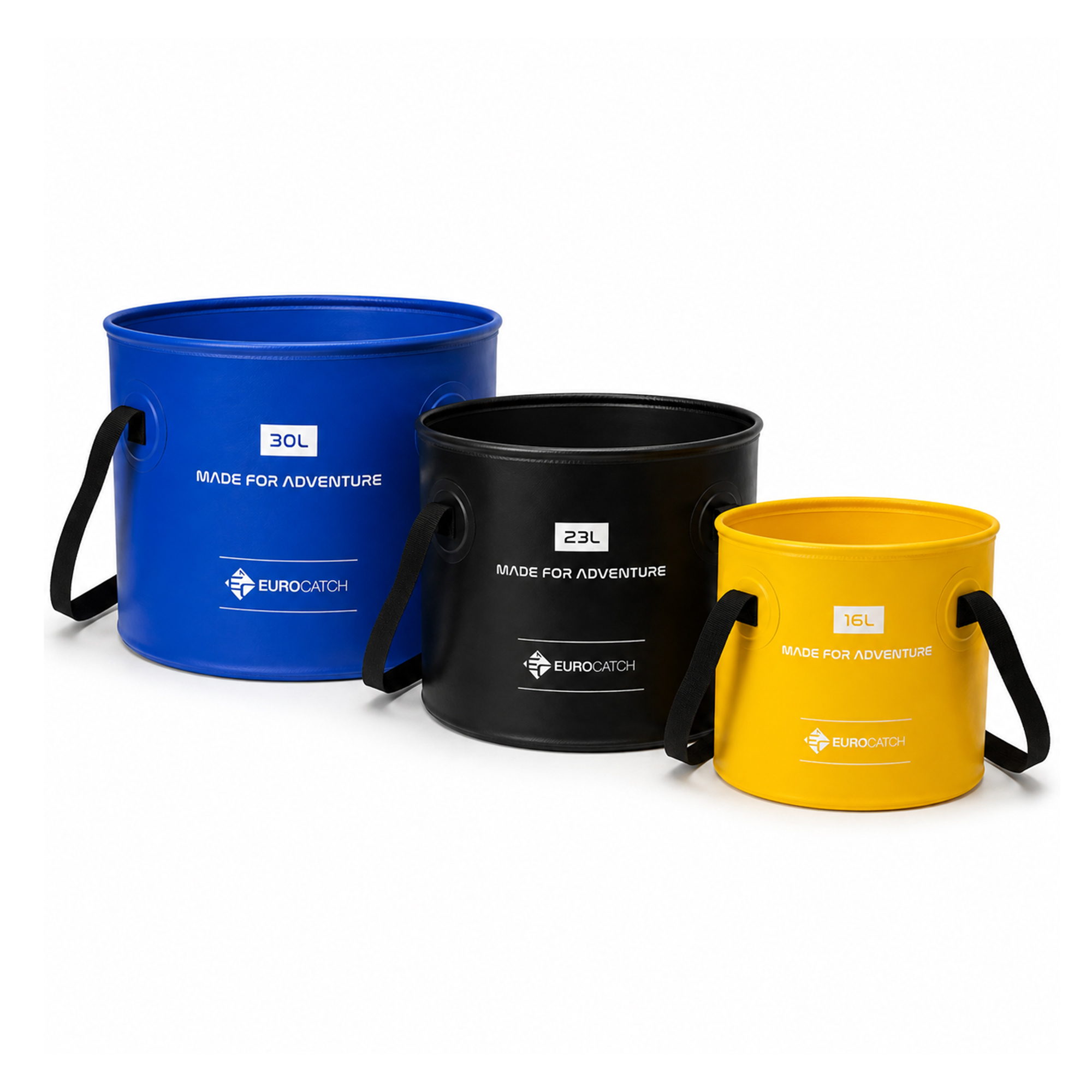 Eurocatch Faltbare Eimer – 16L-23L-30L – 3er-Set