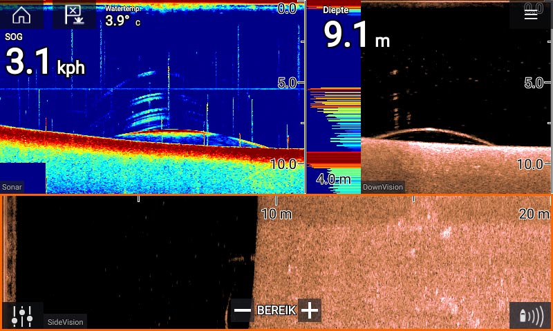 Fishfinder mit großem Bildschirm