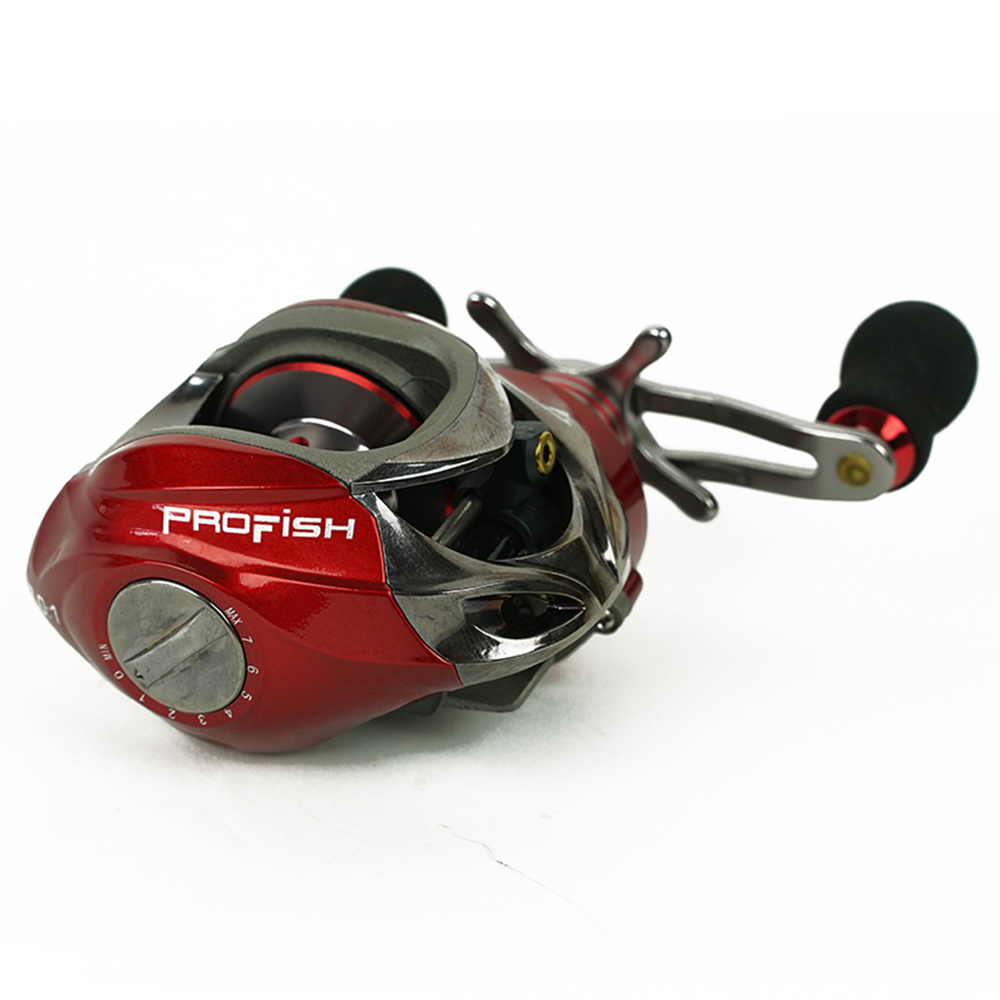 Profish Crius | Baitcast Reel LH | Ratio 7.0: 1 | Farbe Rot