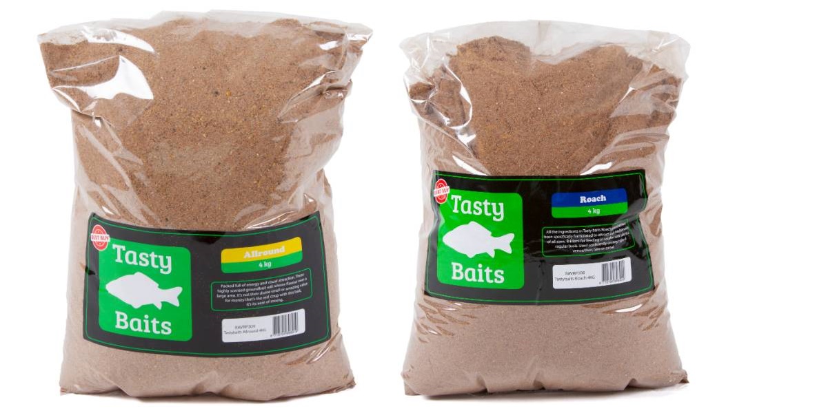 Tasty Baits Allround & Roach Komplettes Grundfutter – 2 x 4 kg – Grundfutter – Weißfisch – Fertig und fertig