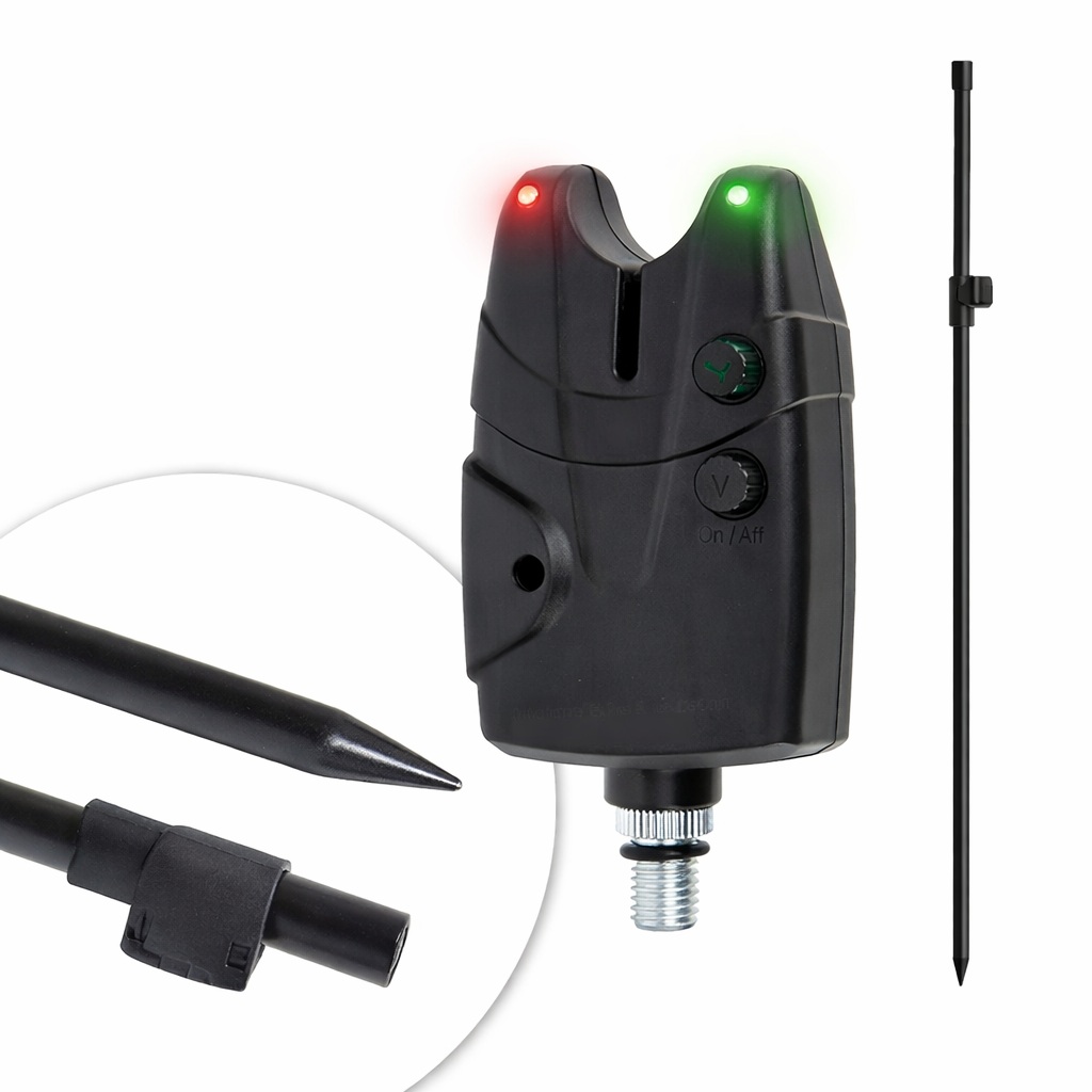 Eurocatch Bite Alarm Bankstick Set 1 Rute einzeln - Karpfenangeln - Bissalarm - Rutenunterstützung