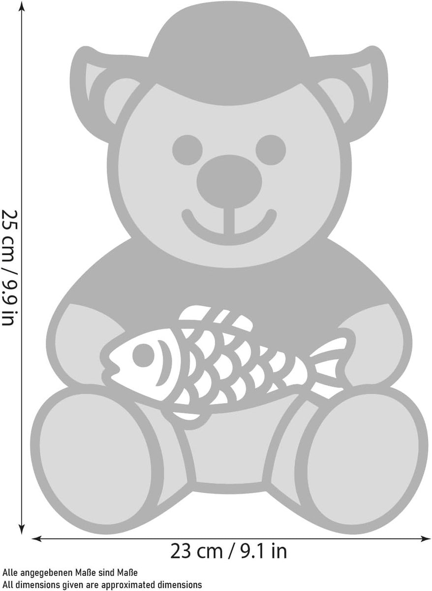 BRUBAKER Teddybär Fischer mit Fisch und Fischerhut