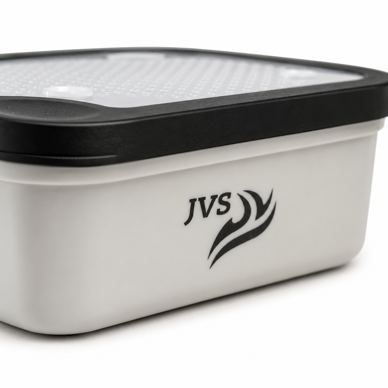 JVS Madenbox mit Gummidichtung – inklusive Pellet-Sieb – flach