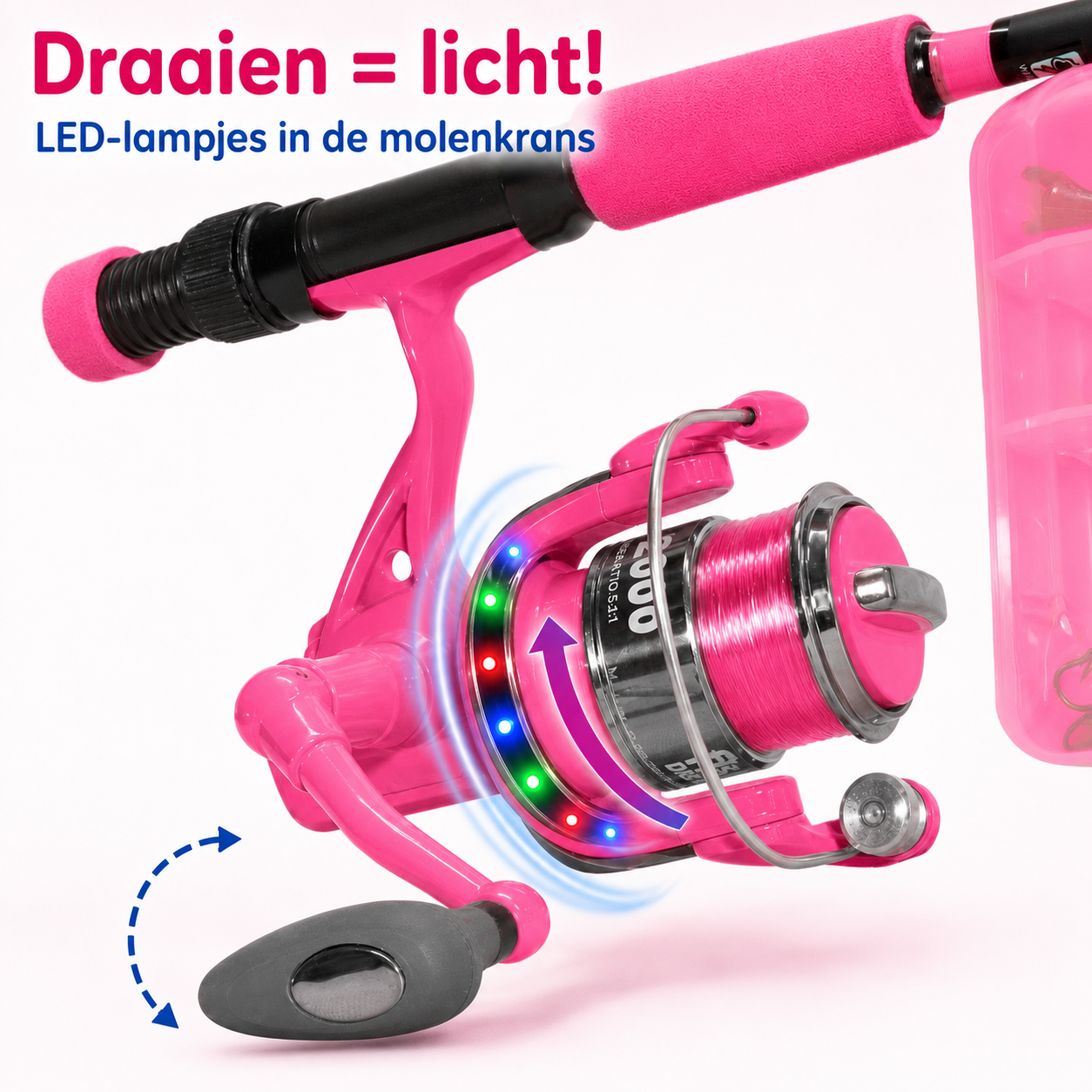 Eurocatch Allround Angelrute-  Pink - Coole LED-Beleuchtung