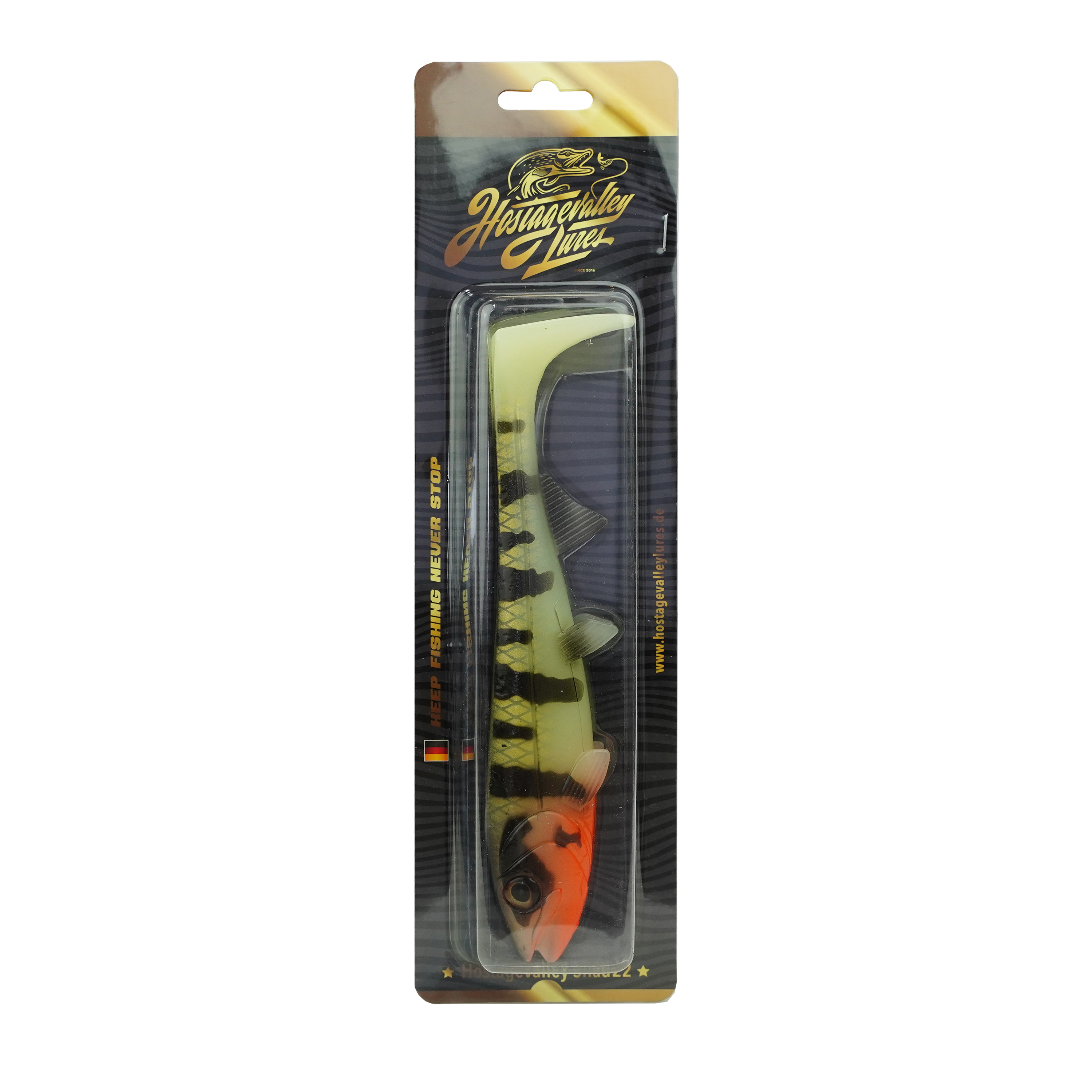 Hostagevalley Shad - Rotkopf Barsch - 22cm