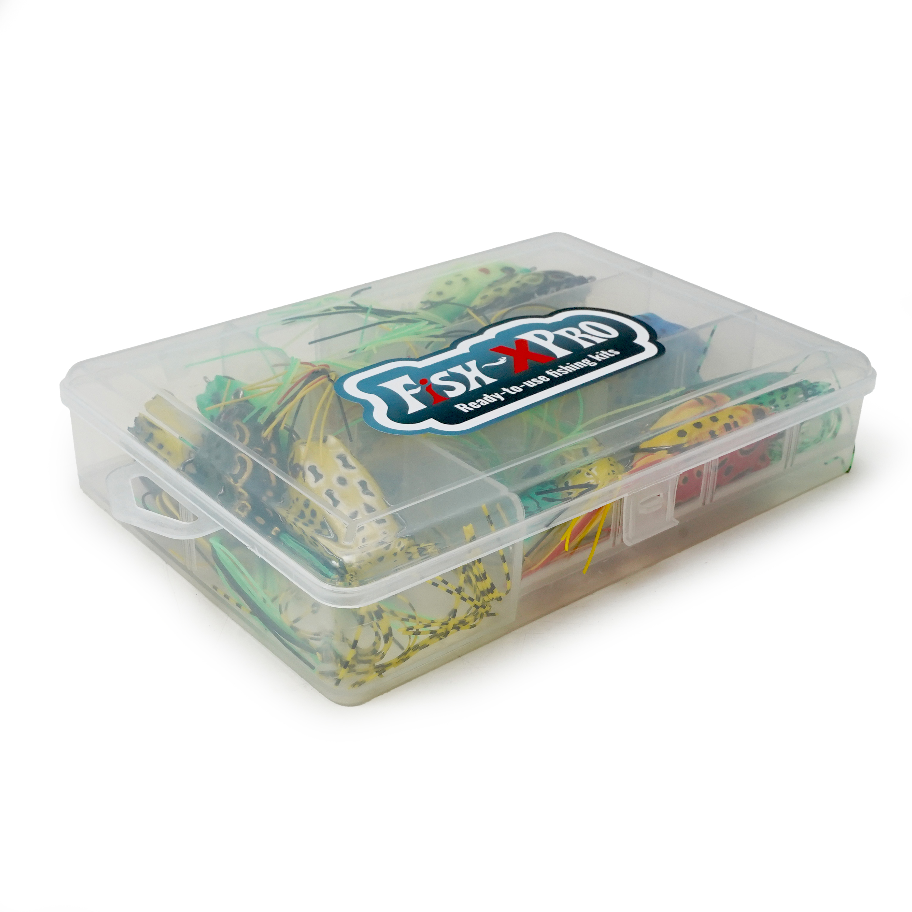 FishXpro Kunstköder Frog Vorteilset – 16-teiliges Set für Barsch und Hecht