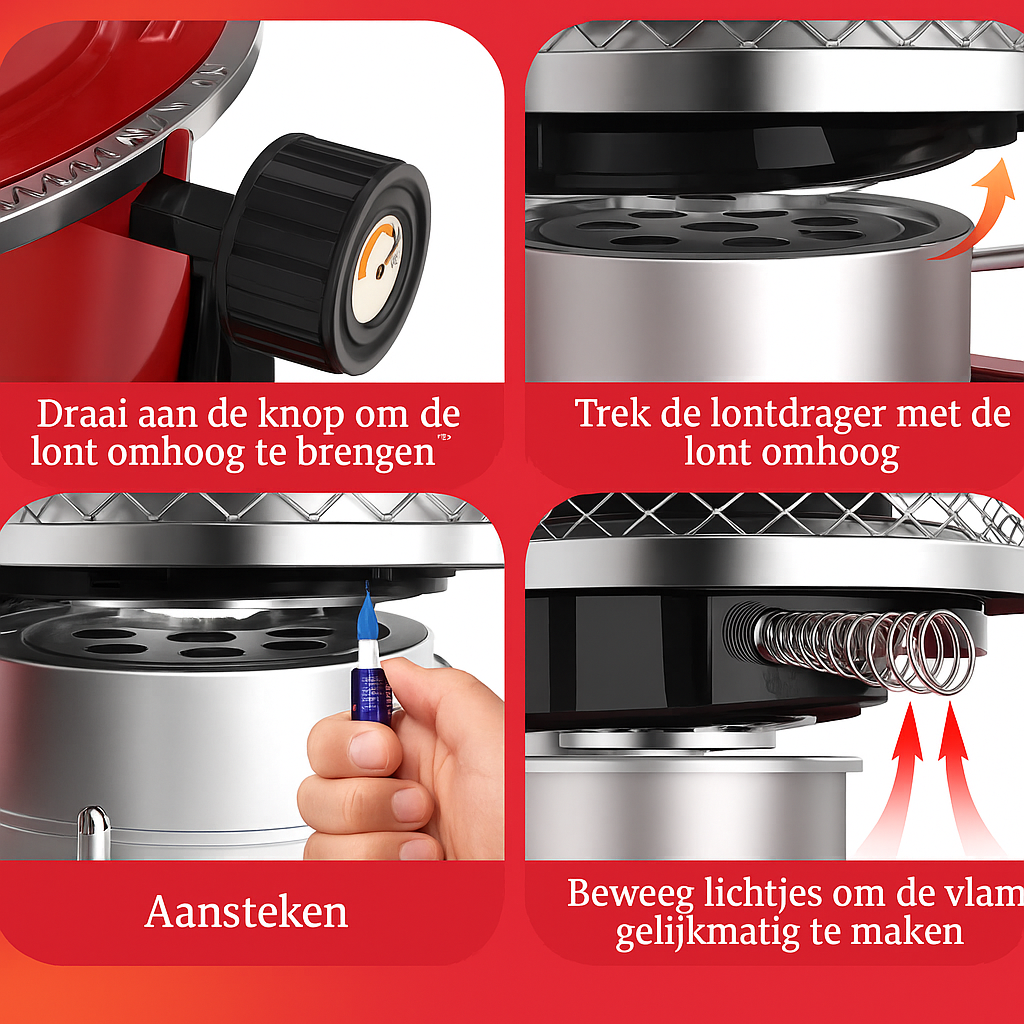 Homelux Petroleumofen mit Tragetasche – Kompakter Notofen für Innen- und Außenbereich – 2600W – Inklusive Brennstoffstandanzeige