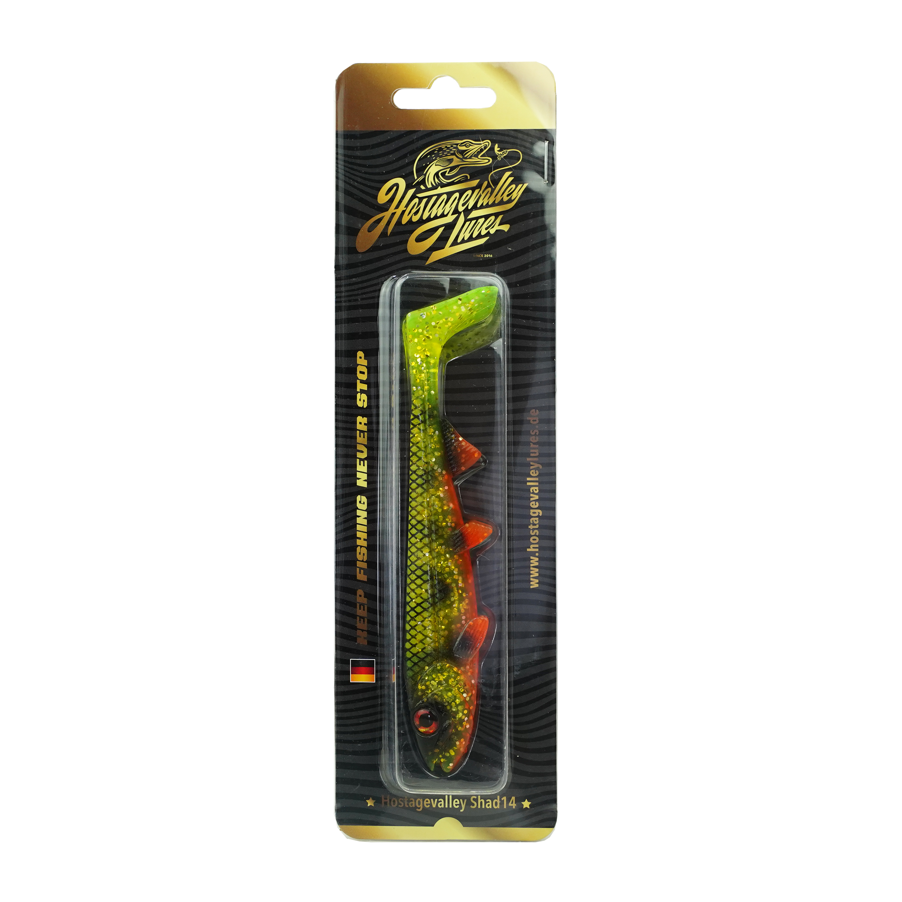 Hostagevalley Shad - Natürlicher Barsch - 14cm