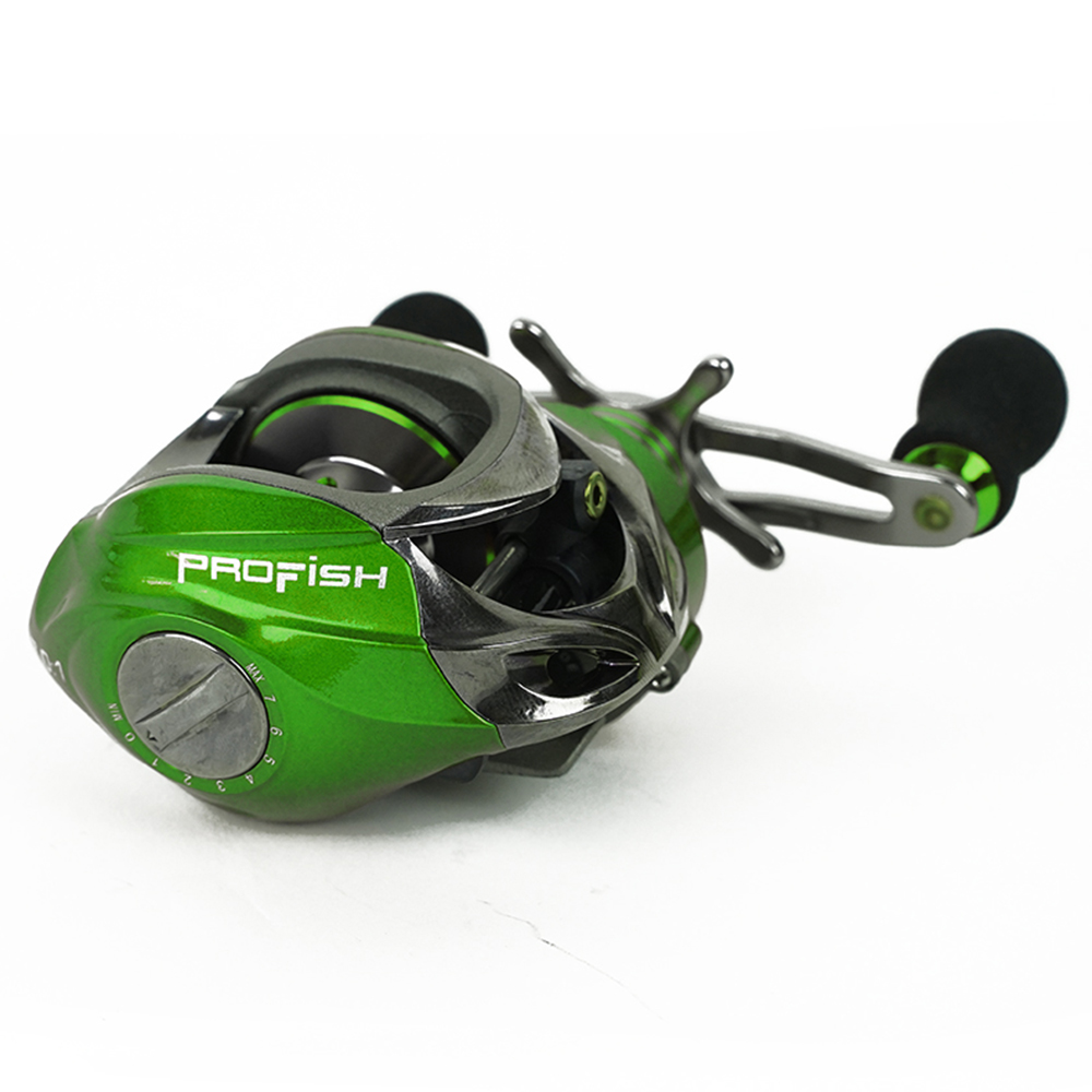 Profish Crius | Baitcast Reel LH | Ratio 7.0: 1 | Farbe Grun