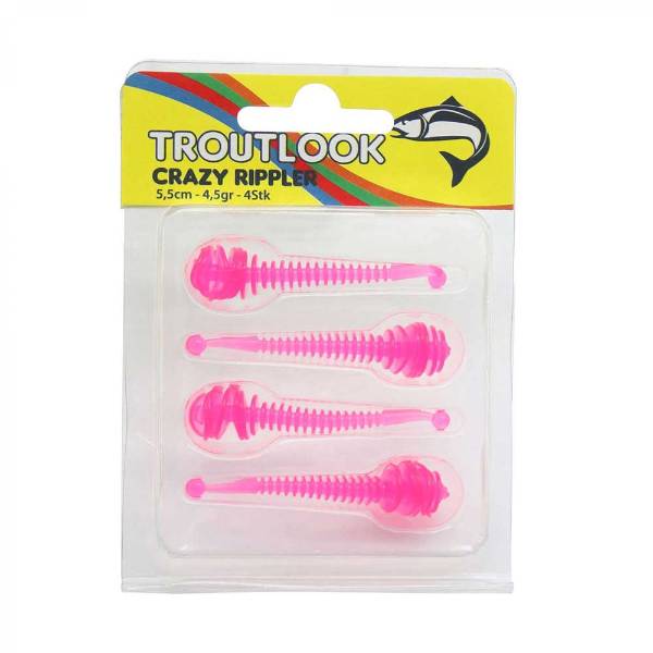 Troutlook Crazy Rippler 5,50 cm | Neon Pink