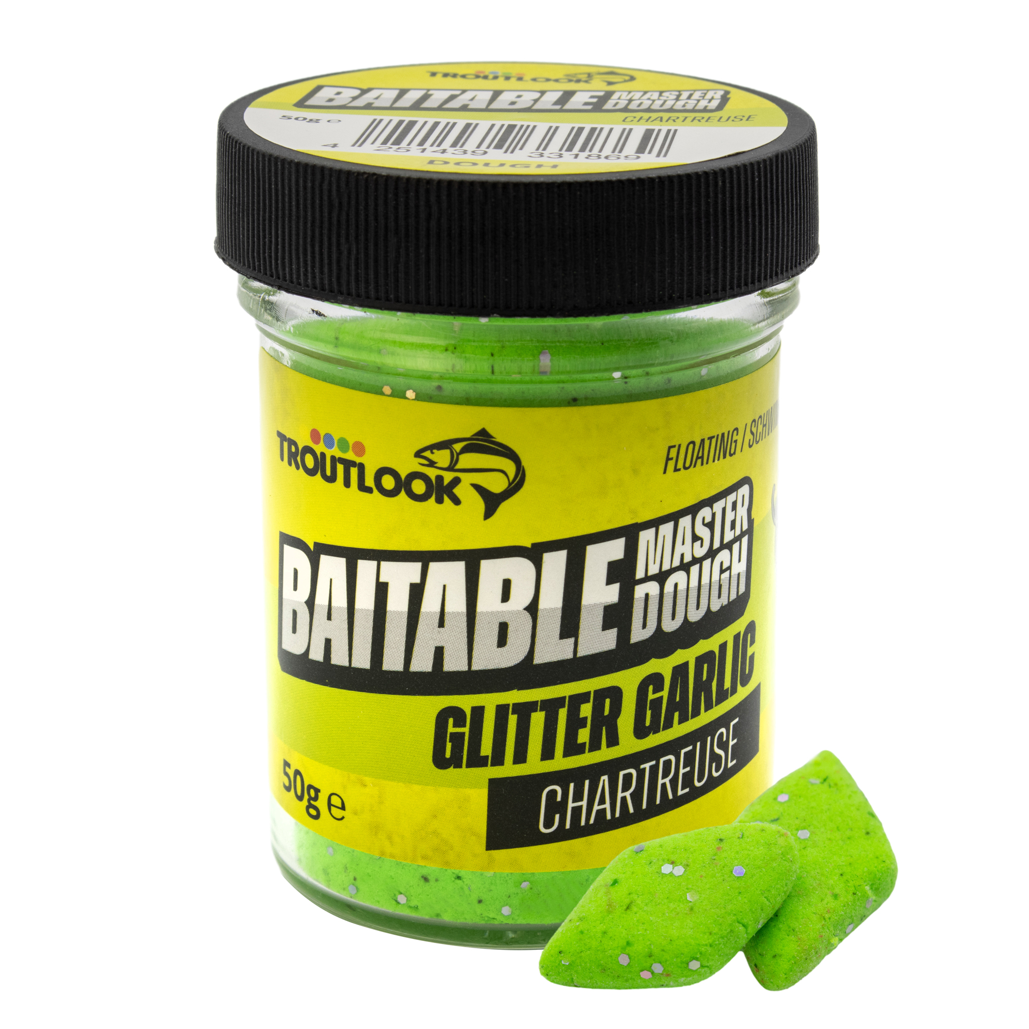 Troutlook Master Dough Forrellen Deeg 50g Chartreuse Garlic