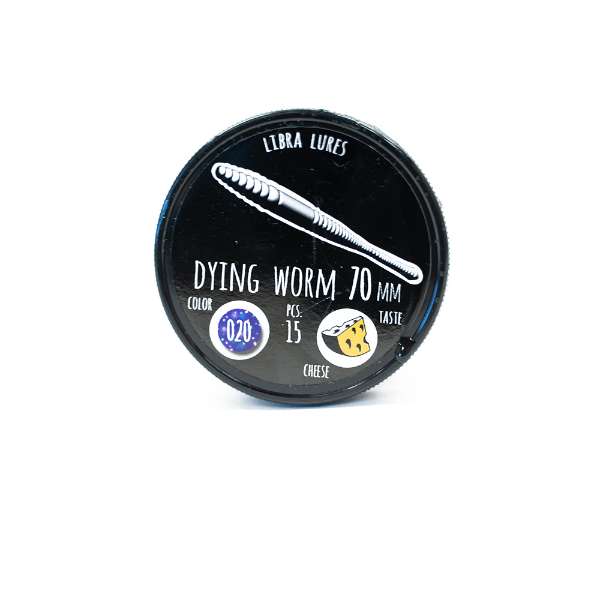 Libra Lures sterbenden Wurm an | Lila Glitzer | 7cm | 15 Stk