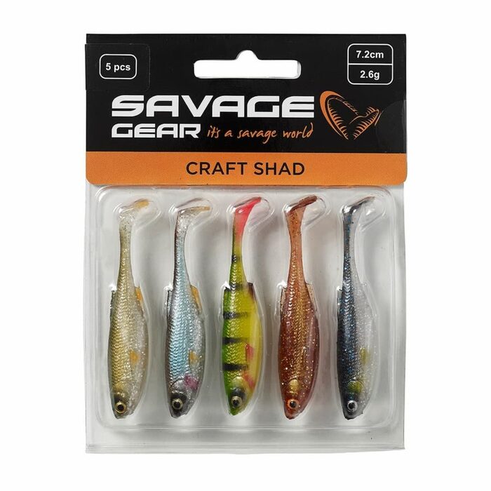 Savage Gear Craft Shad | Klare Wassermischung | 8,8cm | 4,6g | 5 Stück | Shad