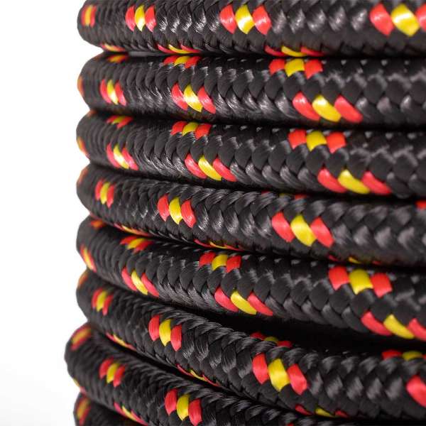 Traxis Polypropylenseil | Schwarz/Rot | 10mm | 10m