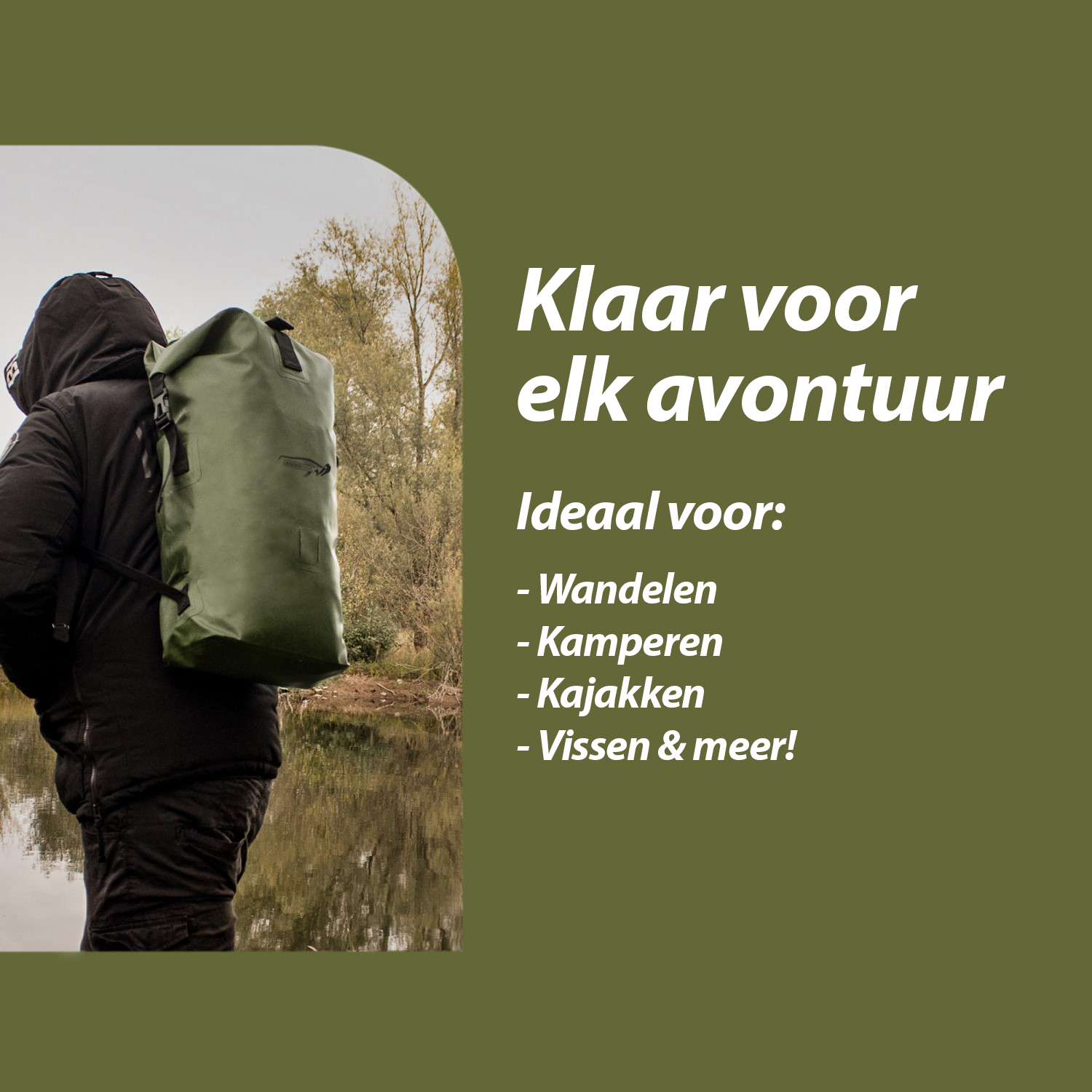 Legendfossil - Tarpaulin - Rucksack Hunter Olive - 23L - Waterdicht - Rugzak - Backpack - Olive Groen