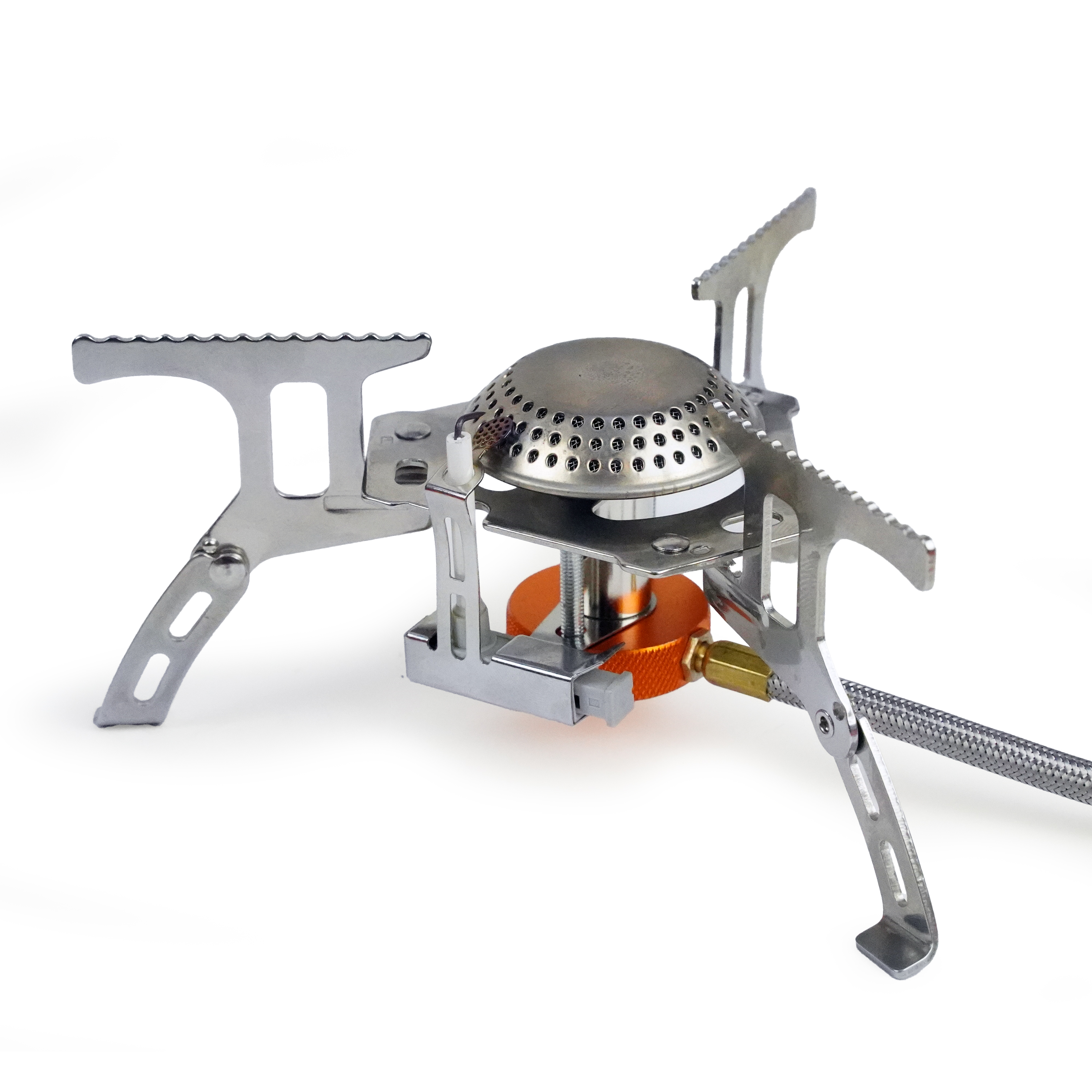 Eurocatch Faltbarer Gaskocher 2200W inkl Adapter - Camping Kocher mit Transportbox