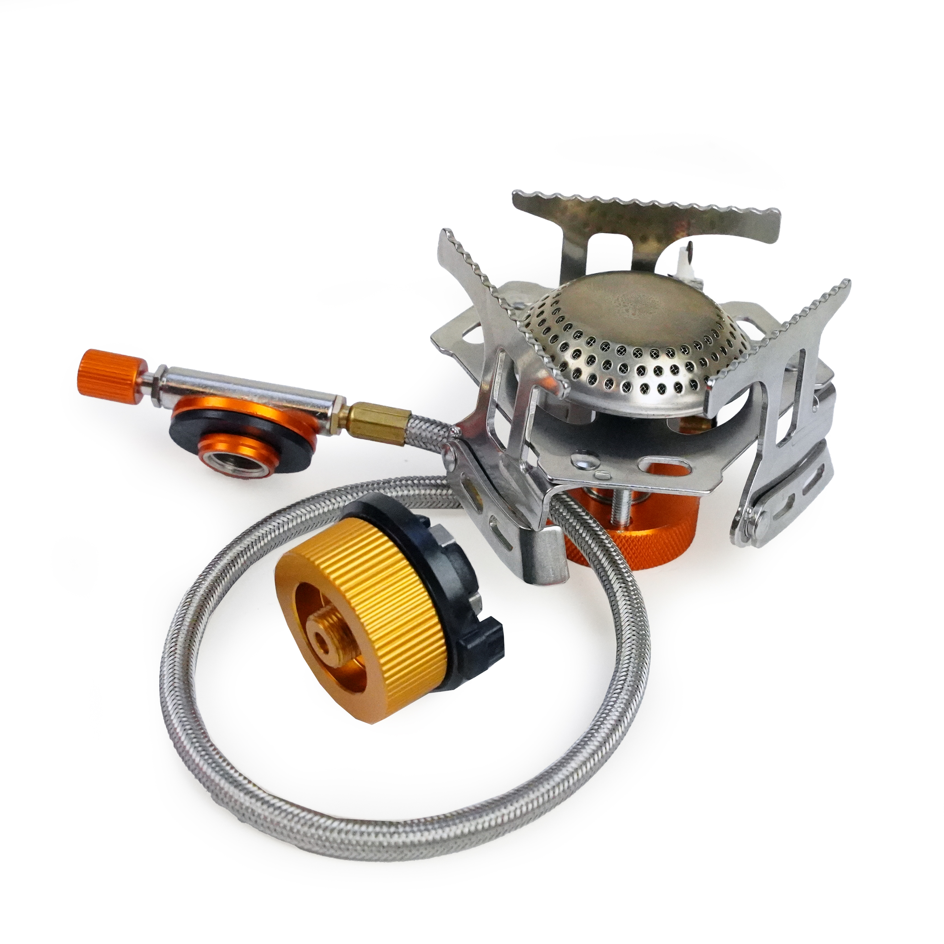 Eurocatch Faltbarer Gaskocher 2200W inkl Adapter - Camping Kocher mit Transportbox