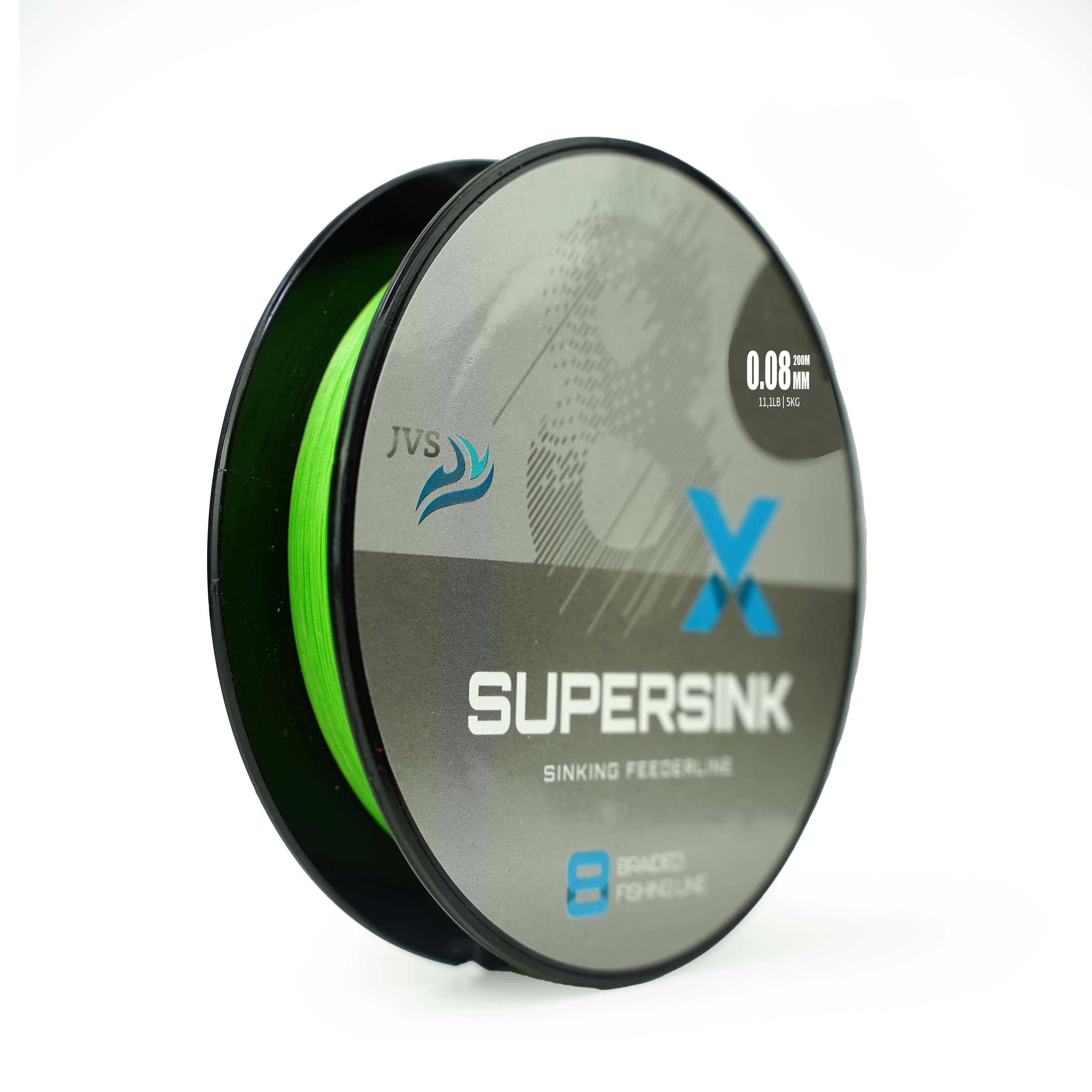 JVS SuperSink 8-Braid - Feederline - 200m - 0.08mm - 5kg - Sinking