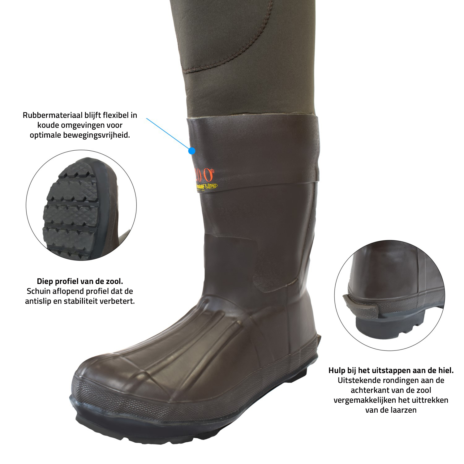 Thinsulate 3M Neopreen Wader | Neopreen Waadpak | Maat 44-45