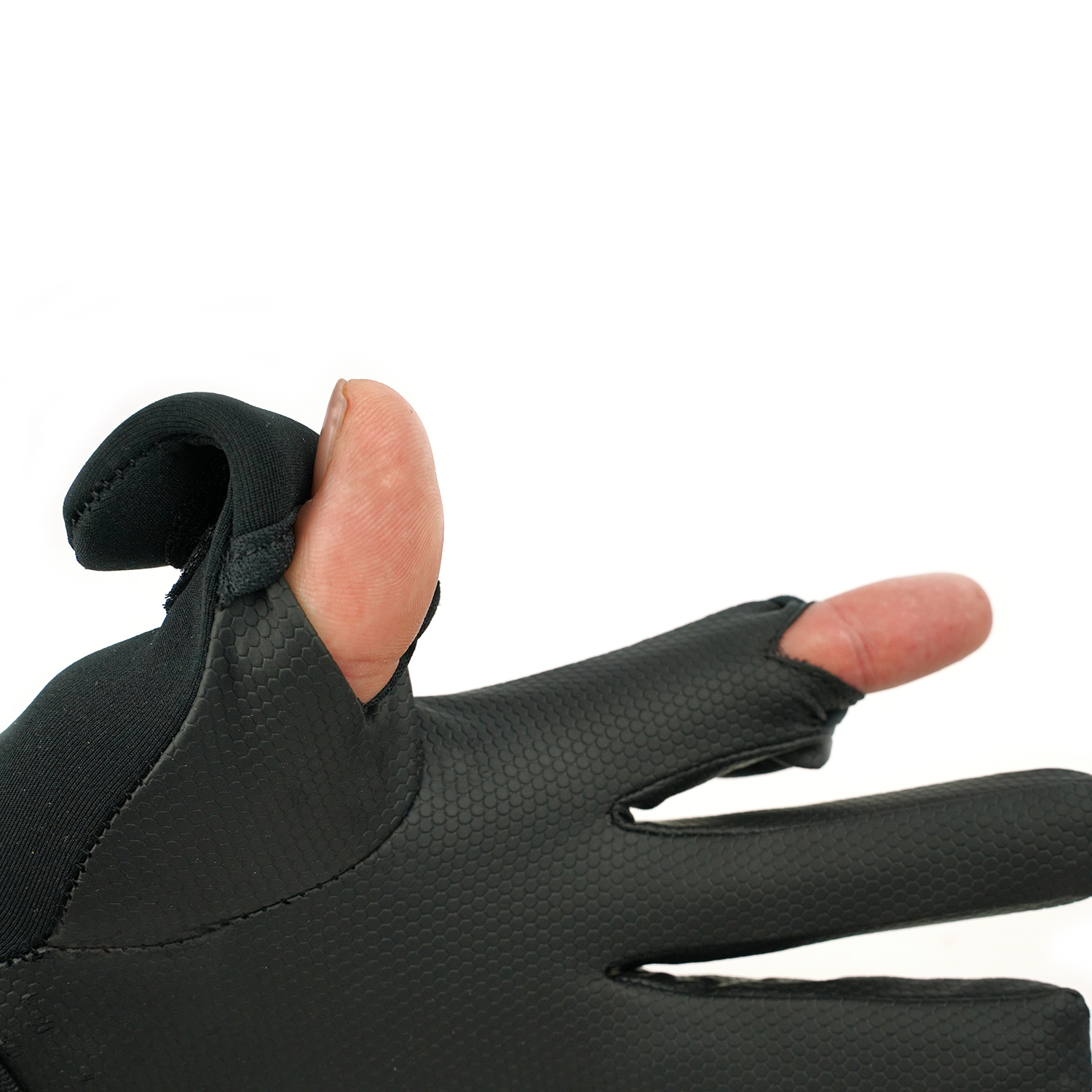 Neopreen Handschoen - Zwart  - Maat M - Met te openen Duim en vingertop