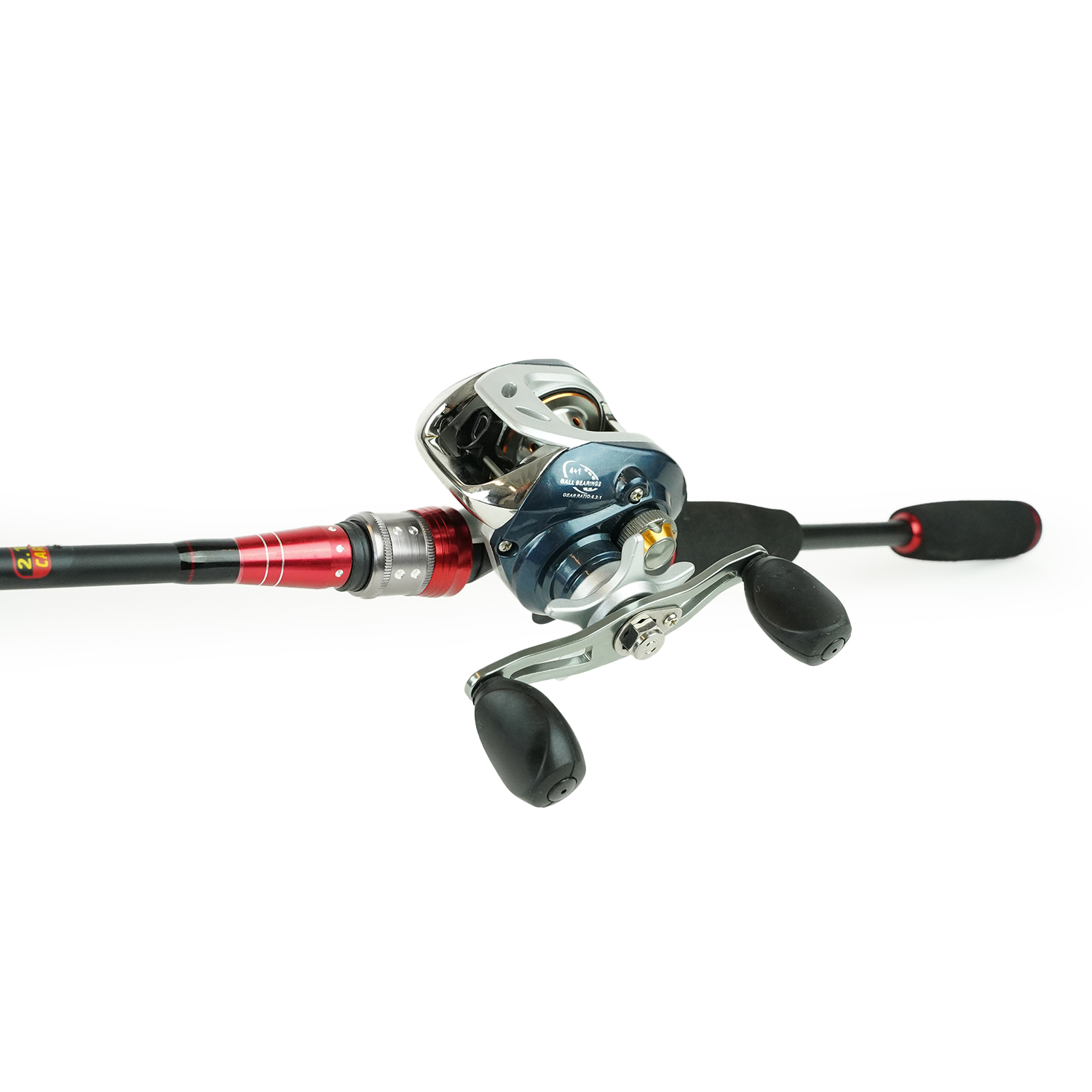 Eurocatch Baitcaster set 2,10m | incl. 200m Gevlochten lijn | Molen + Hengel + Lijn