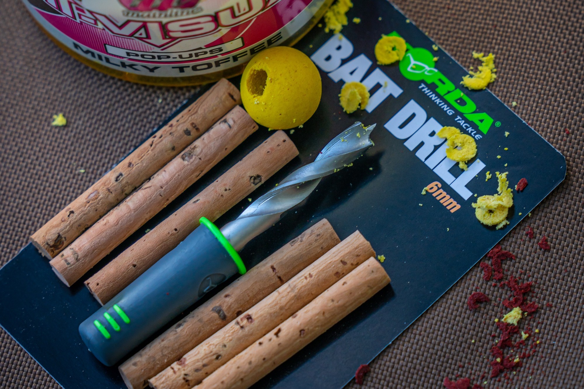 Korda Bait Drill 8mm + Cork Sticks