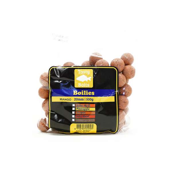 Tasty Baits Tagesrucksack | Mangocreme | Boilie | 20mm | 500g
