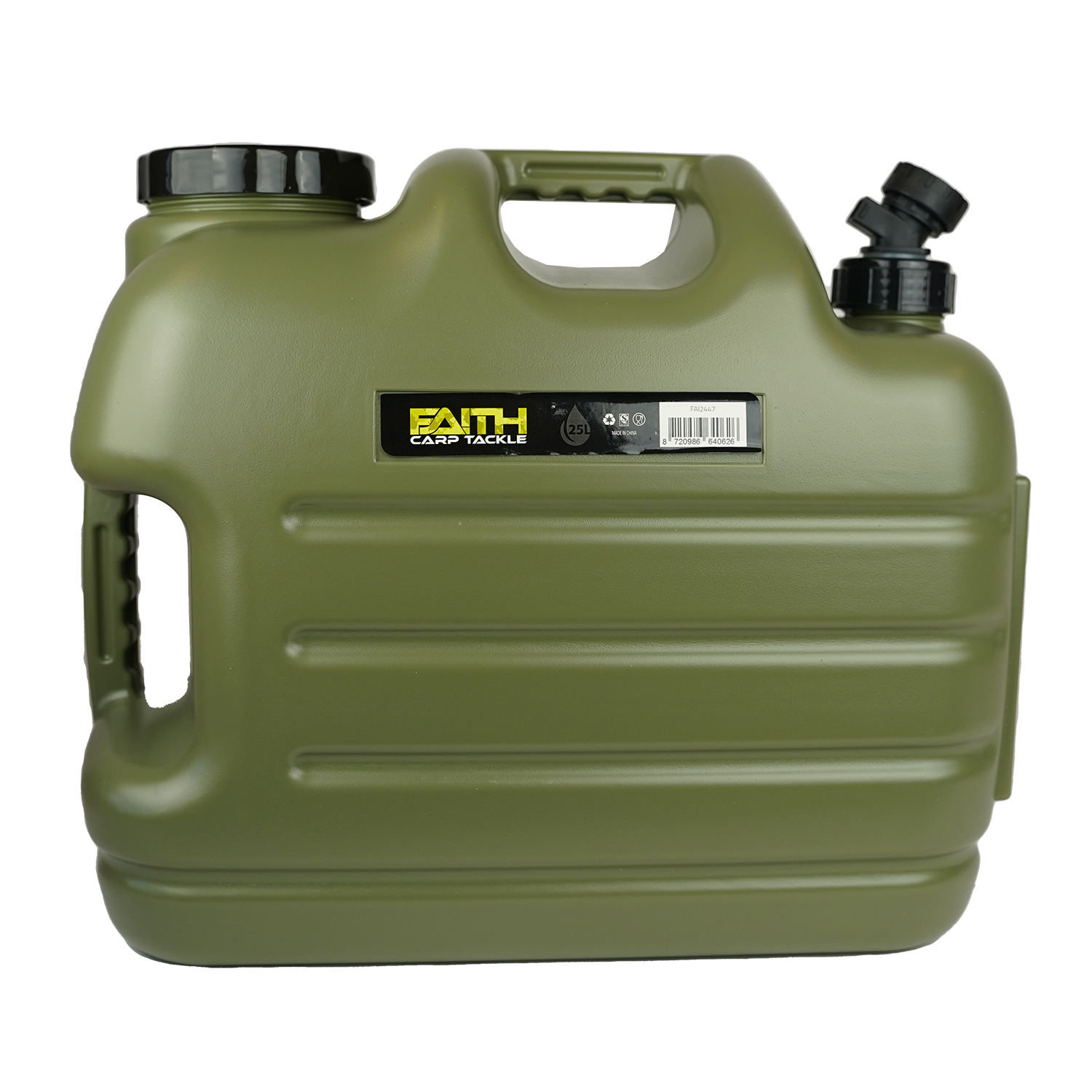  Faith | Kanister mit Hahn - 25 L |- Polyethylen Grün - Lebensmittelsicher