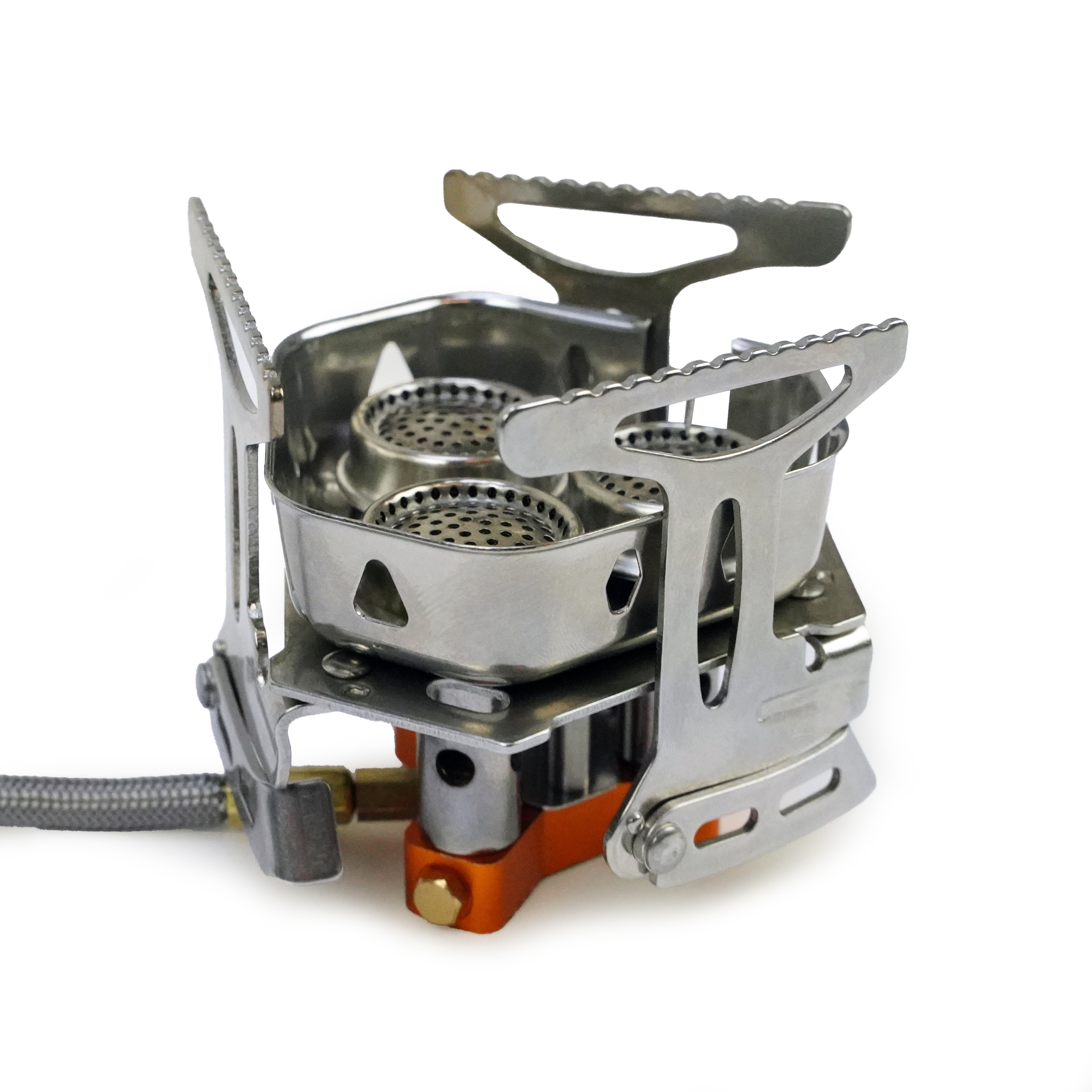 Eurocatch Foldable Gas Burner Turbo 6800W - inkl. 4 Gasdosen - Klappbarer Gaskocher inkl. Adapter und Transportbox