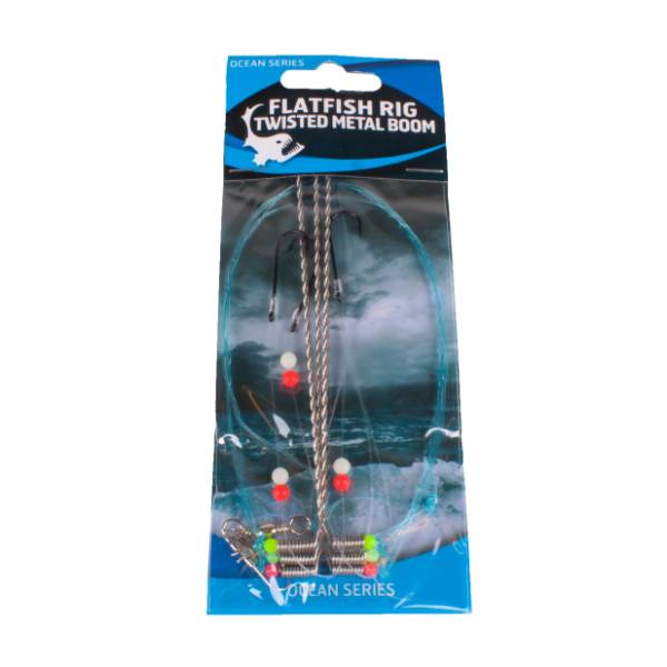 Eurocatch Fishing Flatfish Rig Twisted Metal Boom 3-Haken | Größe 4