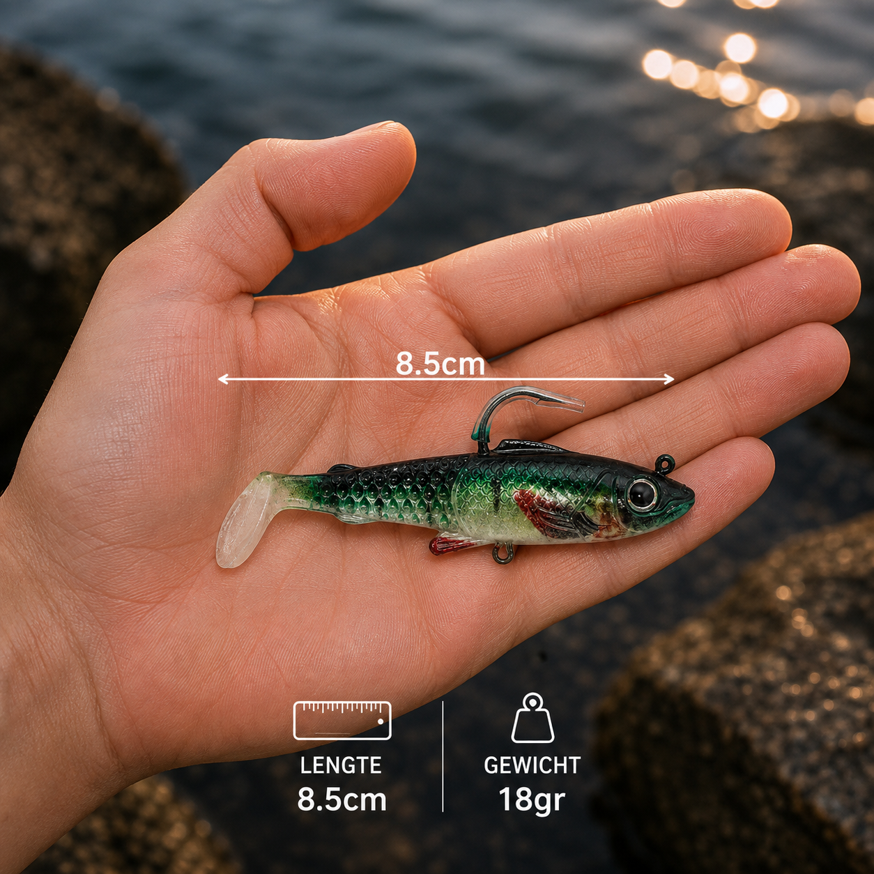 Fish-Xpro Flash Lure Set - 8,5cm - 18g - Set 5pcs - incl Tackle Box