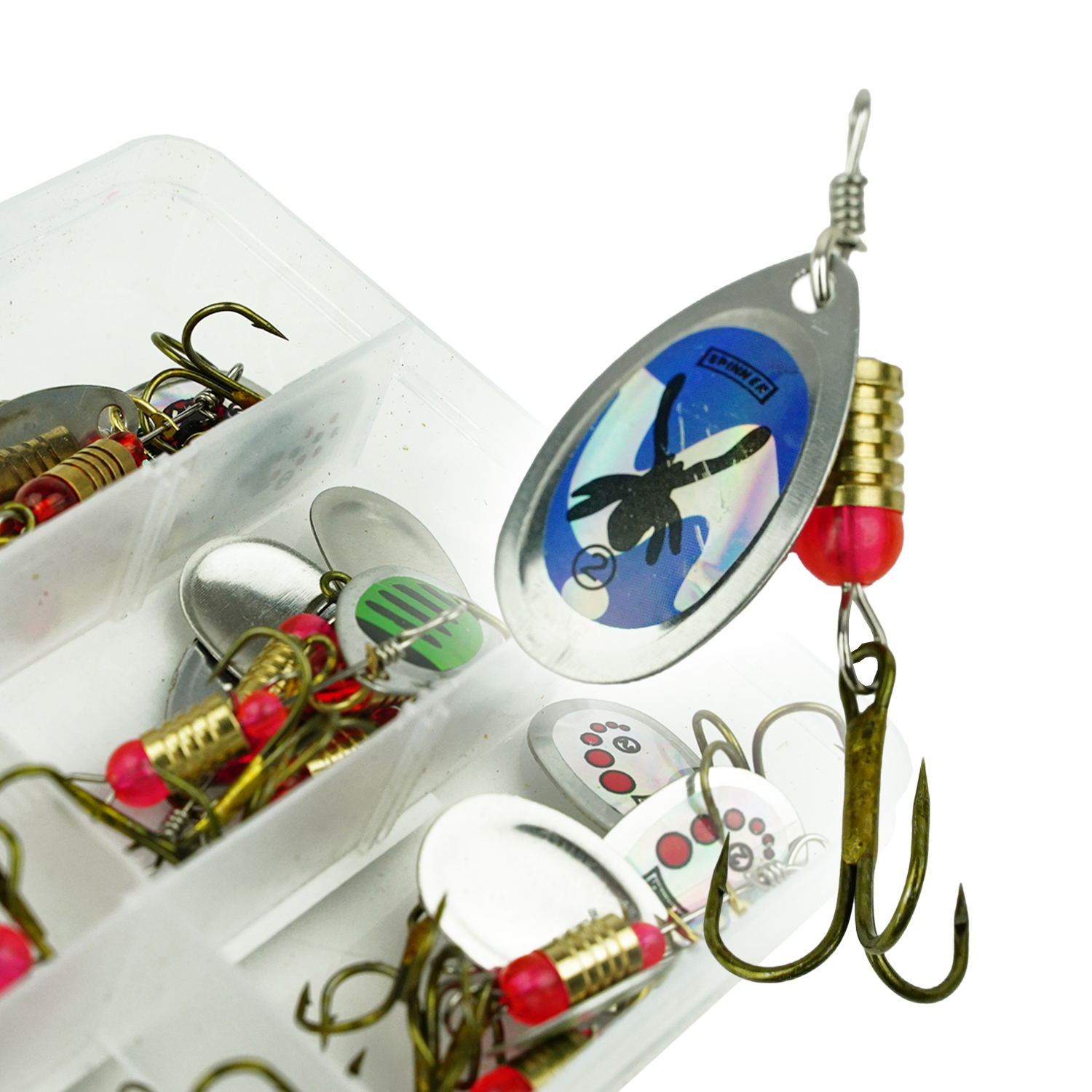 FishXpro Spinner set 31-Delen Spinners incl. Tacklebox