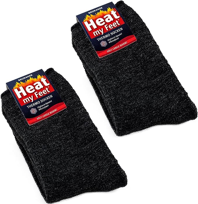 2-Paar Brubaker Thermosocken  -Heat my Feet  