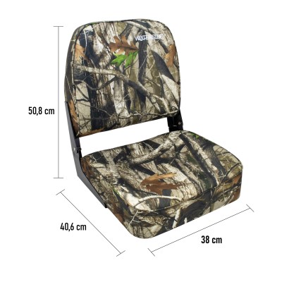 Waterside Captain Premium Boatseat Highback | Realtree/Camou | Bootssitz