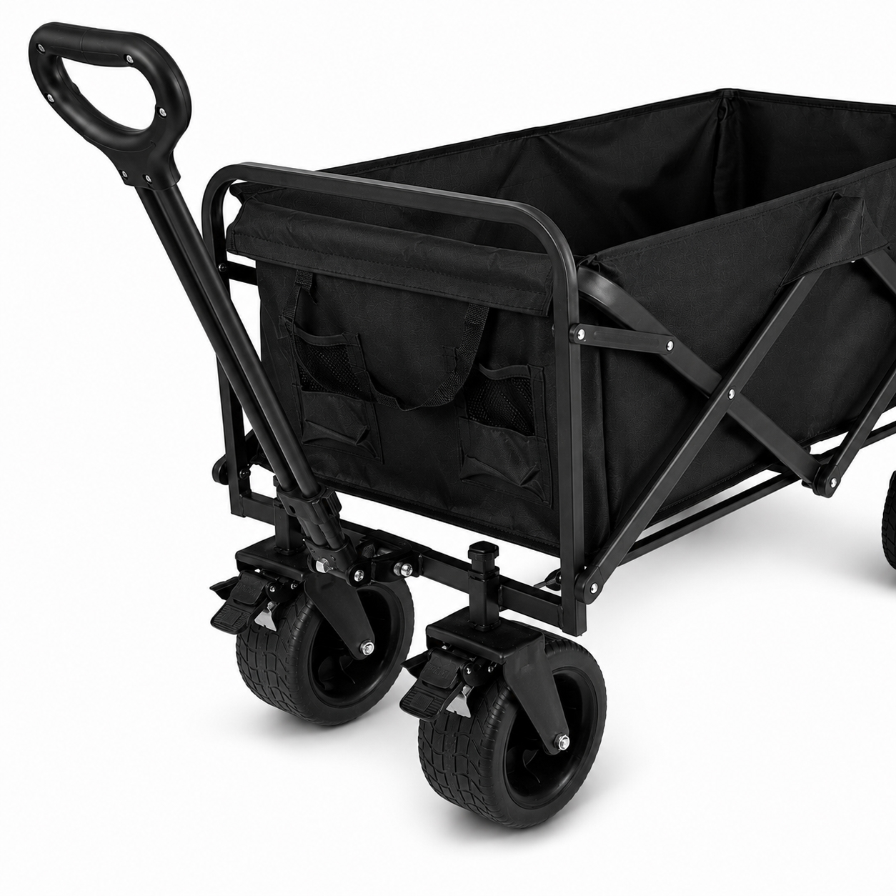 Eurocatch Folding Wagon XL Wide wheels - 88x56x73cm - Black