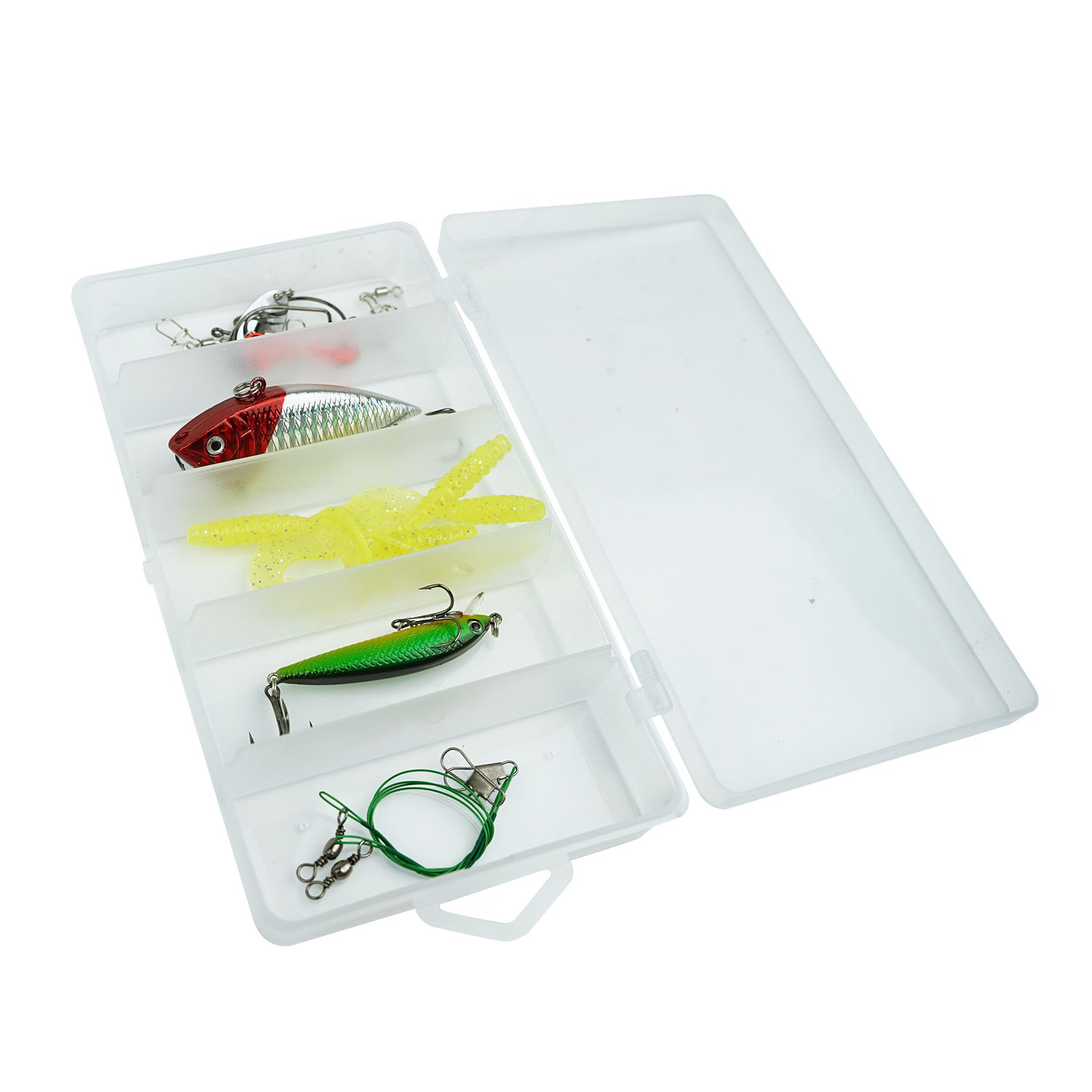  Fish-Xpro Allround Angelset - 2,10m - Spinnrolle mit Nylon - Kescher 40x40 - Rutenhalter - Tacklebox mit Zubehör